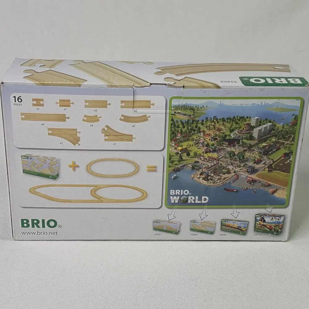 BRIO World Expansion Pack Intermediate Wooden Train Set 16 Pieces 33402 NEW